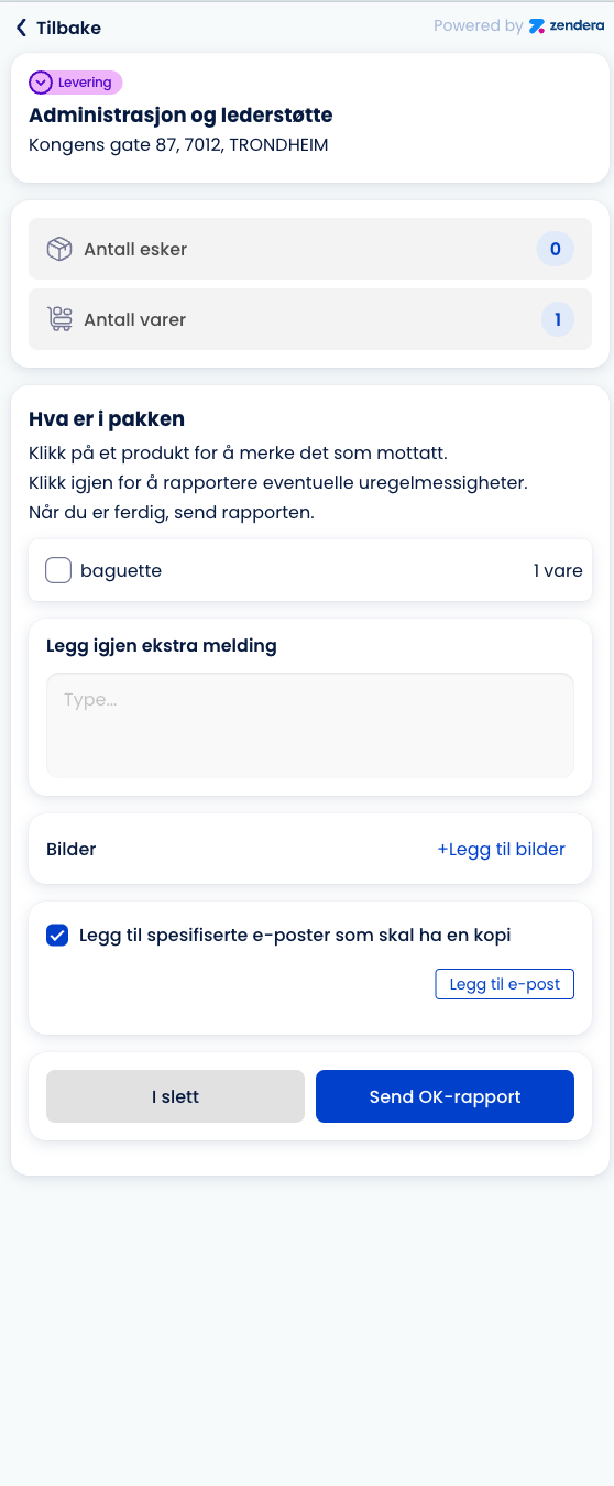 Package Details and Reporting